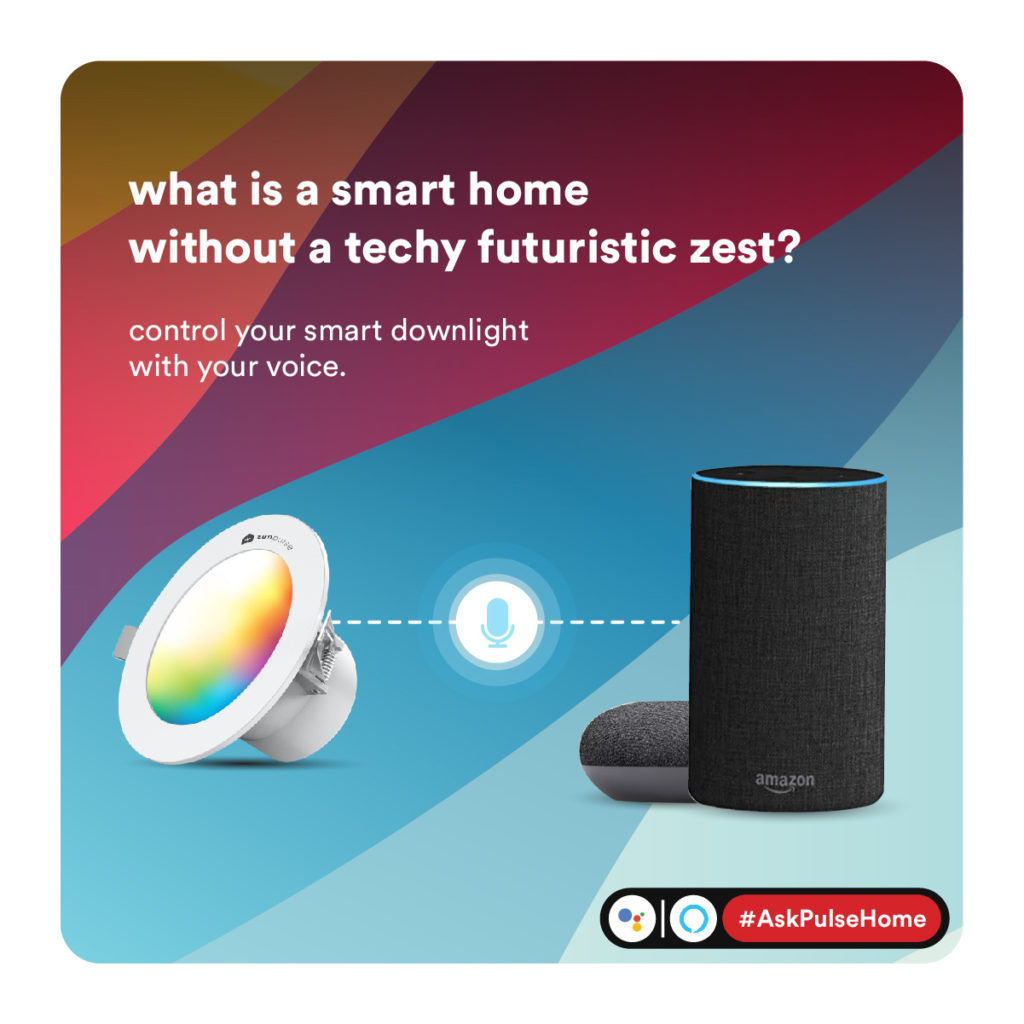 zunpulse smart downlight with Alexa and Google Home mini